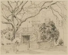 Charleston Architectural by Alfred Heber Hutty, pencil on paper, sold Jan 2026