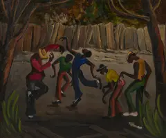 Men Dancing by Nell Choate Jones, oil on canvas, sold Jan 2026