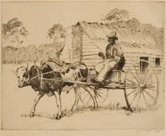 On a Carolina Road by Alfred Heber Hutty, etching, sold Jan 2026
