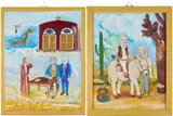 Double Sided Outsider Art by Andrea Badami, oil, offered Jan 2026