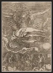 Sudarium Held By One Angel by Albrecht Durer, etching, sold Jan 2026