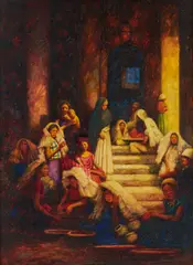 Middle Eastern Women, ex-Dowdeswell & Dowdeswells by Mortimer Luddington Menpes, 1887, oil on board, sold Jan 2026