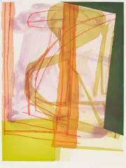 Abstract Soft Ground , O & N by Amy Sillman, aquatint, sold Jul 2025