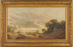 California Landscape , Cattle Grazing by Jack Wisby, oil on canvas, sold Jul 2025