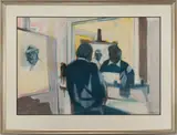 Self Portrait by Eugene Massin, pastel, sold Jul 2025