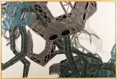 Mylar, Half-Life No. 4 by Nicola López, woodcut, sold Jul 2025