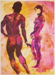 Move by Eric Fischl, color lithograph, sold Jul 2025
