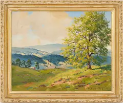 Pennsylvania Landscape, Near Bedford by Ernest T. Fredericks, oil on canvas, sold Jul 2025