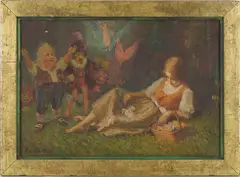 Fairytale , Summer Days Dream by Charles E. Waltensperger, oil on canvas, sold Jul 2025