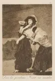 Goya from Los Caprichos, Dios La Pedone: Y Era Su Madre by Francisco de Goya Lucientes, etching, sold Jul 2025