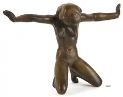 Nude , “Grief by Georg Kolbe, bronze, sold Jul 2025