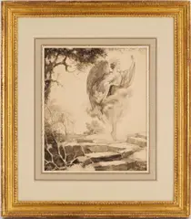 Illustration , Angel from Christ Story by Everett Shinn, watercolor, offered Jul 2025