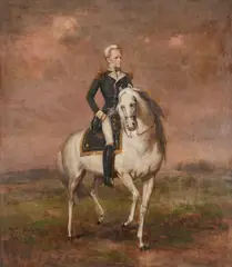 Andrew Jackson Astride Sam Patch, After Ralph Earl by Lloyd Branson, 1833, oil on board, sold Jul 2025
