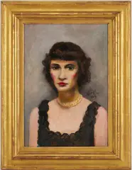 Portrait of Elizabeth Bliss Parkinson by Walt Kuhn, 1944, oil on board, sold Jul 2025