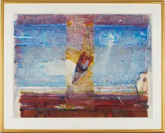 Untitled by Large Carl Sublett, watercolor on paper, sold Jul 2024