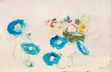 White Ground Floral Still Life by Sterling Boyd Strauser, oil on board, sold Jul 2024