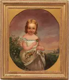 1859 Virginia Portrait, Lizzie Holladay by John Adams Elder, oil on canvas, sold Jul 2024