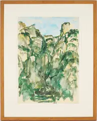 Italian Landscape by Elaine de Kooning, 1981, watercolor, sold Jul 2024
