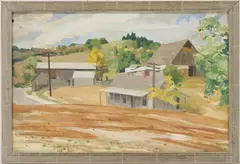 Landscape, Possibly East TN by Charles Griffin Farr, oil on board, offered Jul 2022