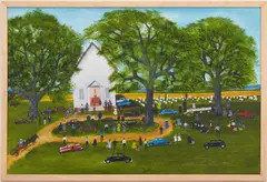 Helen LaFrance , Church Picnic by Helen La France, oil on canvas, sold Jan 2022