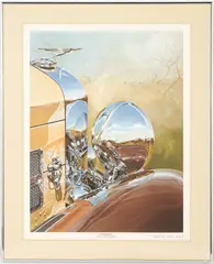Offset , 'Chrome' 1932 Duesenberg by Tom Hale, pencil, offered Oct 2021