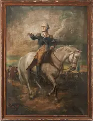 Washington Receiving a Salute on the Field of Trenton by John Faed, oil on canvas, sold Oct 2021