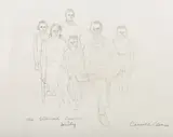 Fillmore Crimm Family by Carroll Cloar, pencil on paper, sold Jul 2018