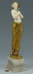 Odaliske by Eugène Barillot, bronze, sold Jul 2014