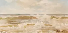 Leavitt, , Seascape by Edward Chalmers Leavitt, oil on canvas, sold Jul 2018