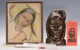 Margo Allen Bust, Portrait with Archive by Margo Newton Allen Shaw, bronze, sold Jul 2018
