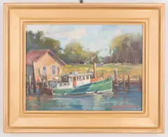 O.B, Maritime by Dee Beard Dean, oil on panel, sold Jan 2018