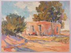 Impressionist by Earline W. Barnes, oil on board, sold Jan 2018