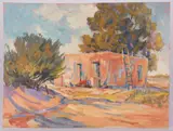 Impressionist by Earline W. Barnes, oil on board, sold Jan 2018