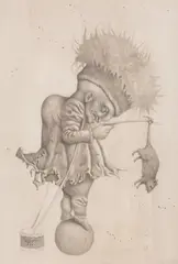 Untitled by Werner Wildner, graphite and wash, sold Jan 2018