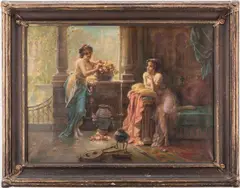 Zatzka Orientalist Scene by Hans, oil on canvas, sold Jan 2018