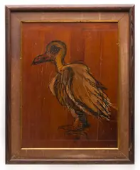 BirdBeast by Giuseppe Napoli, 1959, mixed media on board, sold Aug 2017