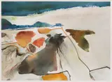 Abstract by Walter Hollis Stevens, watercolor on paper, sold Aug 2017