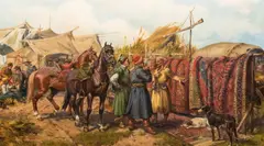Orientalist by Leszek Piasecki, oil on canvas, sold Aug 2017