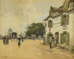Concarneau by Paul Émile Lecomte, watercolor, sold Jan 2017