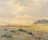 New Mexico Landscape by Robert William Wood, oil on canvas, sold Jan 2017