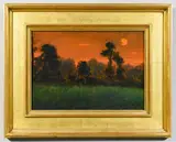 SC, Night Landscape by Stephen Chesley, 1998, oil on board, sold Jul 2016