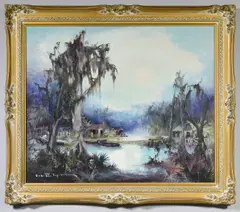 Swamp Idyl by Collette Pope Heldner, oil on canvas, sold Jul 2016