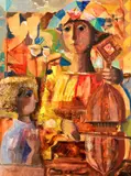 Cubist by Jordi Pia Domenech, oil on board, sold Jan 2016