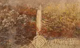 Still Life with basket by Pauline Wallen, watercolor, sold Jan 2016