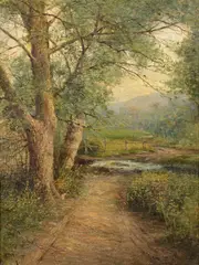 Landscape by Harry Davis Fluhart-Williams, oil on canvas, sold Jan 2016