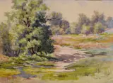 The Swail by Maude Leach, watercolor and gouache on paper, sold Jul 2015