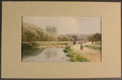 Lagan 2nd Locks by John William Carey, watercolor, sold Oct 2010