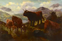 Scottish , J. S. Fox by John Shirley-Fox, oil on canvas, sold Jan 2015
