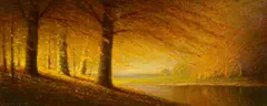 Autumn Landscape by Harvey Joiner, oil on board, sold Jan 2015