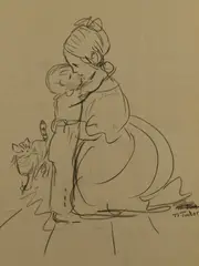 Untitled by Tasha Tudor, pencil, sold Jul 2014